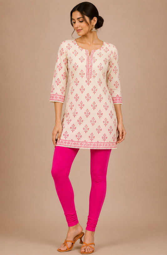 Women's Full Length Everyday Comfort Leggings - Rani | Soft Stretch Elastic Waist