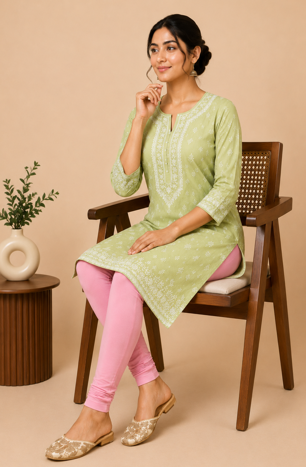 Women's Full Length Everyday Comfort Leggings - Baby Pink | Soft Stretch Elastic Waist