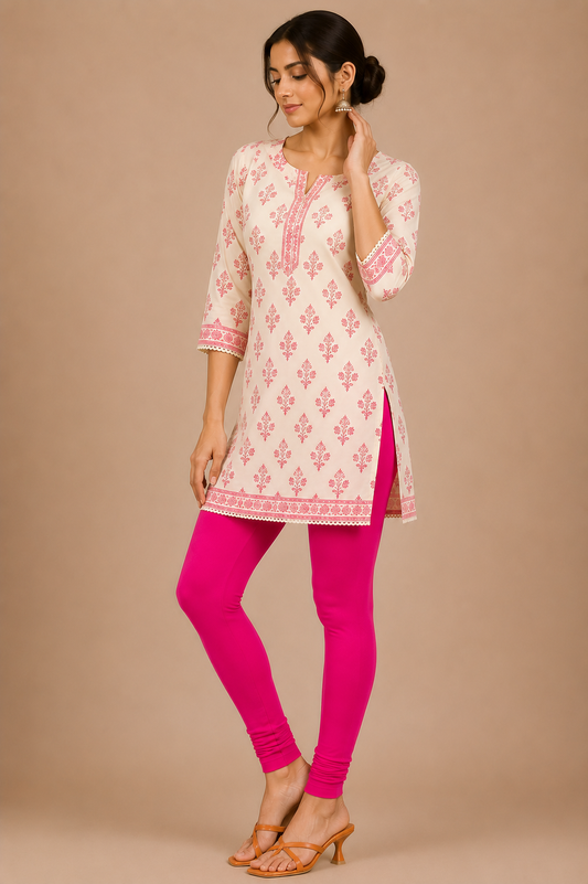 Women's Full Length Everyday Comfort Leggings - Rani | Soft Stretch Elastic Waist