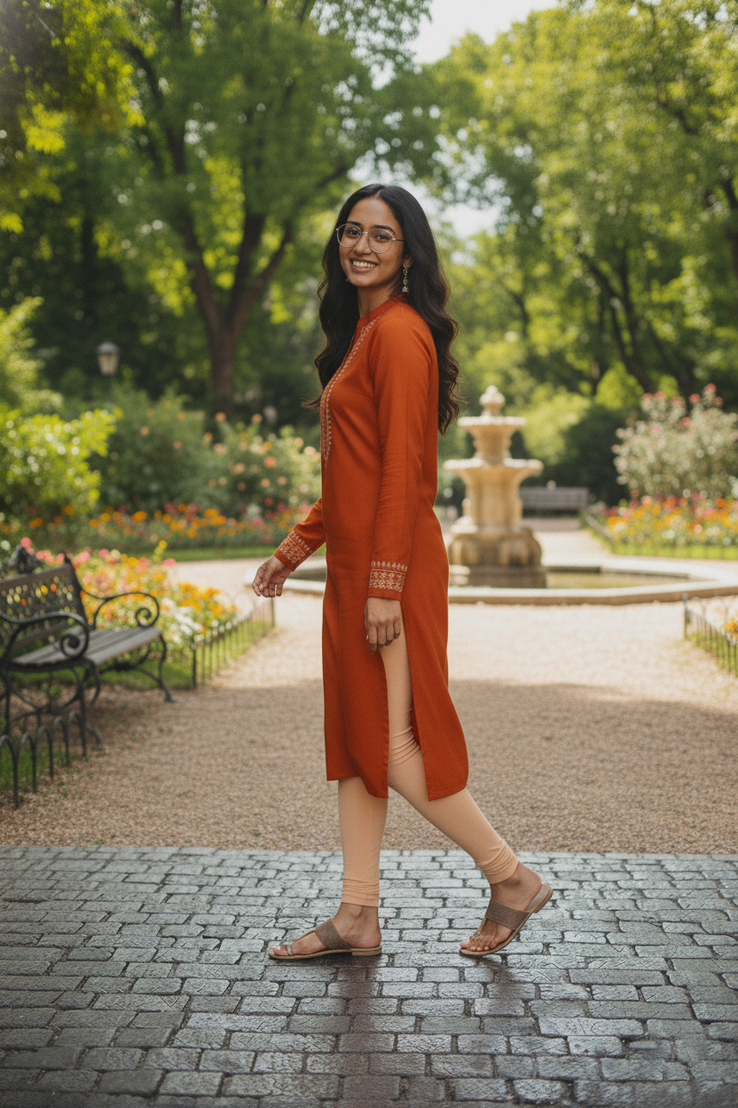 👗 Women’s Everyday Gathering Leggings | Soft 🌿 Stretchable ✨ Comfortable Fit - Image 2