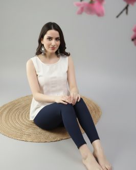 👗 Women’s Everyday Ankle Fit Leggings | Soft 🌿 Stretchable ✨ Comfortable Fit (Navy)