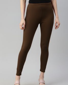 👗 Women’s Everyday Ankle Fit Leggings | Soft 🌿 Stretchable ✨ Comfortable Fit (Coffee)